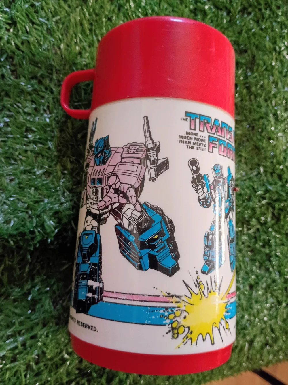 Thermos Red and White Transformers Graphic Drink Thermos